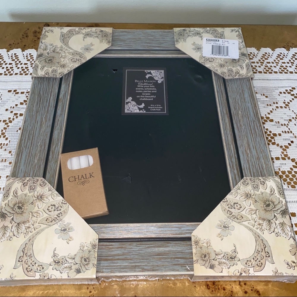 Chalk board in a wooden frame